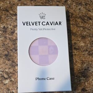 Velvet Caviar Purple Checkered Phone Case Samsung S25 Ultra